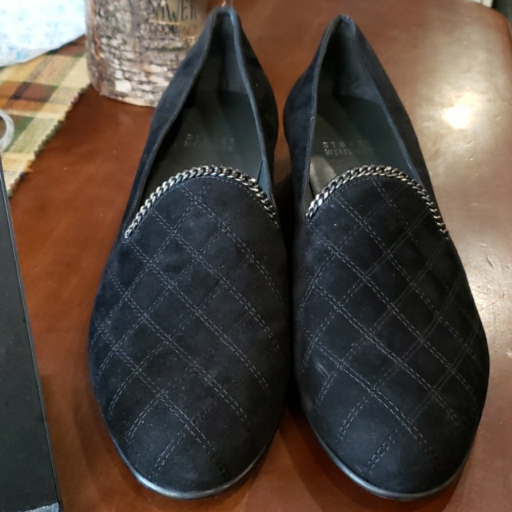 Stewart WEITZMAN black Suade Loafers -Mint